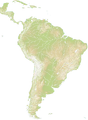 South America height map
